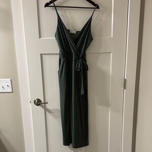 Kaileigh Olive Striped Jumpsuit